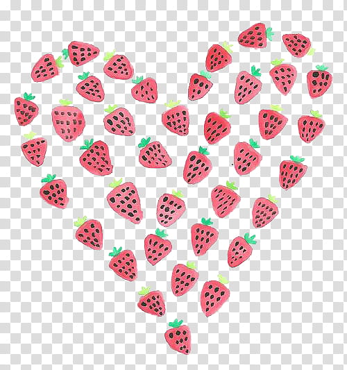 Overlays, red-and-green strawberry fruits illustration transparent background PNG clipart