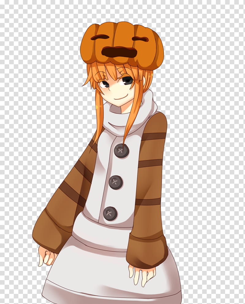 snow golem girl, female anime character illustration transparent background PNG clipart