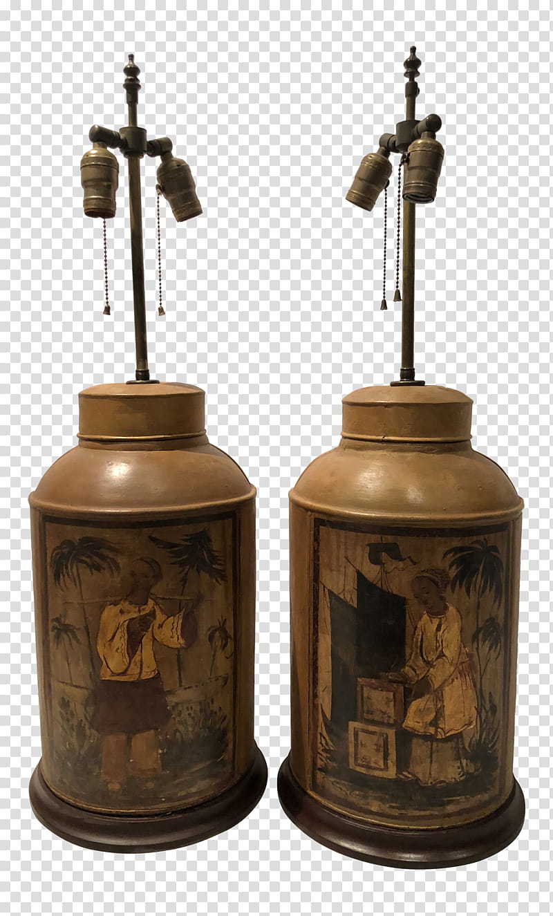 Chinese Lantern, Tea Caddy, Brass, Jar, Hollywood Regency, Table, Porcelain, Light Fixture transparent background PNG clipart