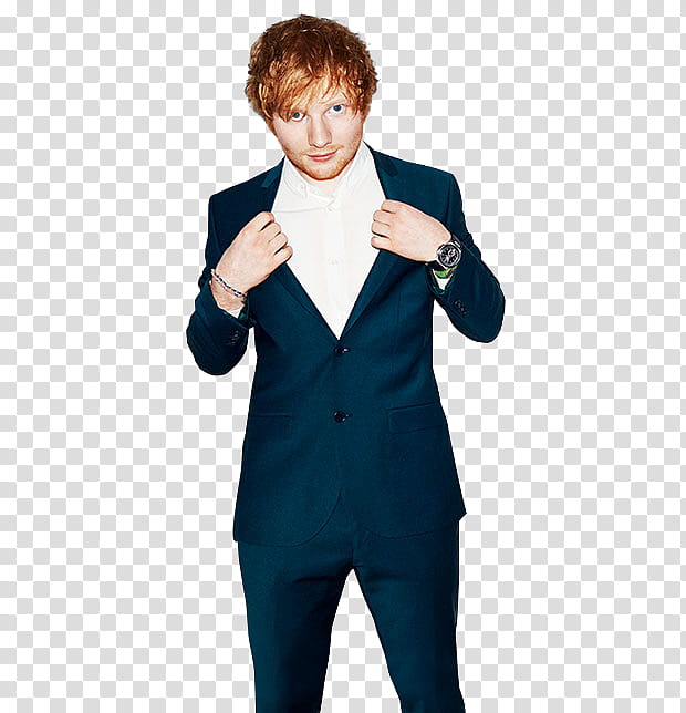 Ed Sheeran, Ed Sheeran wearing black suit transparent background PNG clipart