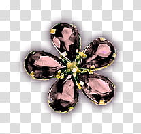 The power of the flowers, pink gemstones flower jewelry transparent background PNG clipart