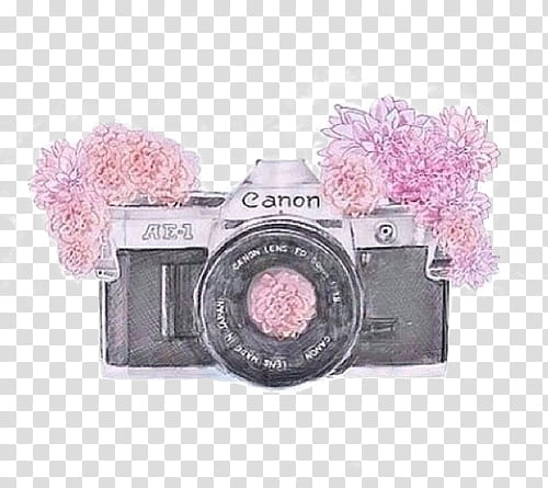 , black and grey Canon AE- camera transparent background PNG clipart