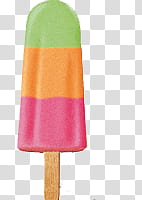 Summer , green, orange, and pink ice cream illustration transparent background PNG clipart