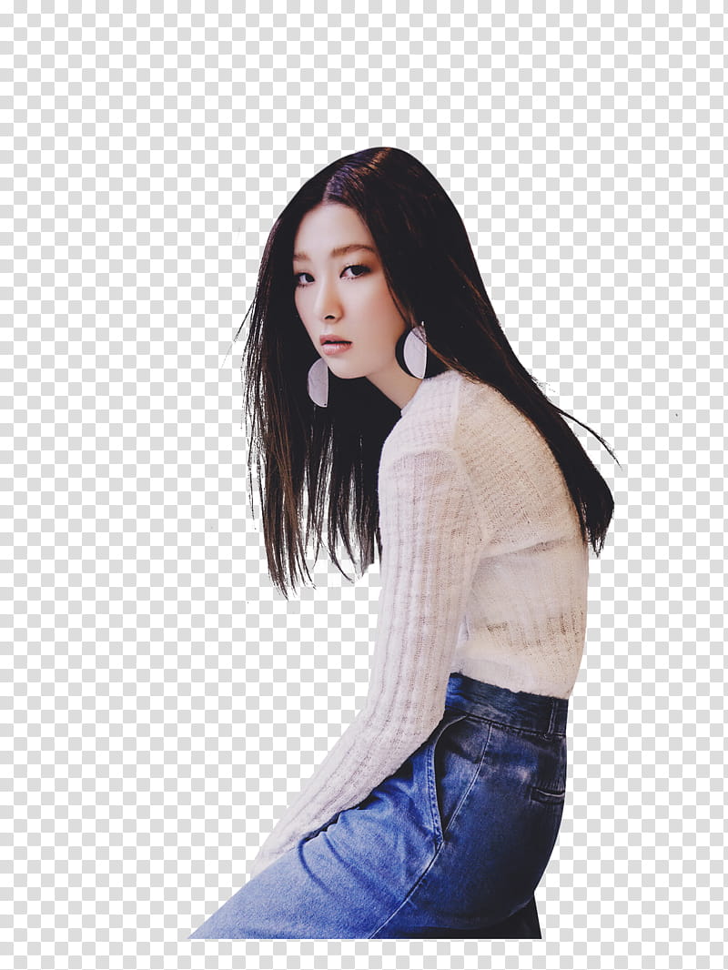 Seulgi, woman slouching transparent background PNG clipart