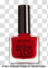 Make up set, red Deborah Shine Tech nail polish bottle art transparent background PNG clipart