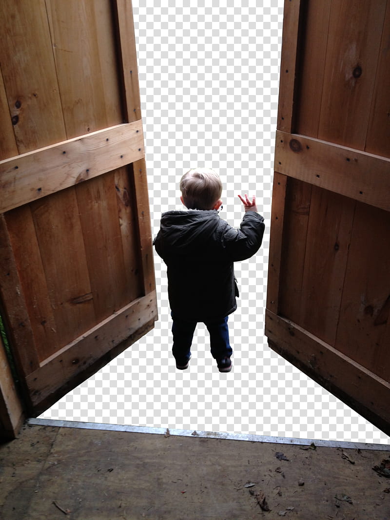 Looking Out pre cut, boy's black hooded jacket transparent background PNG clipart