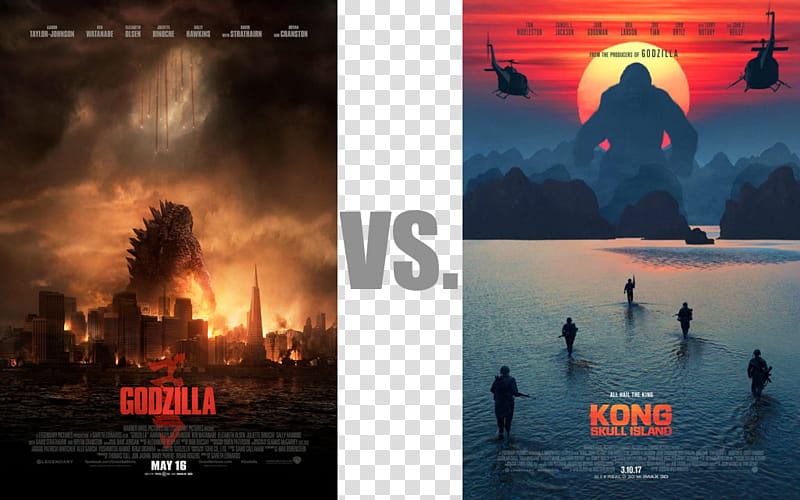 Godzilla () vs. Kong: Skull Island () transparent background PNG clipart
