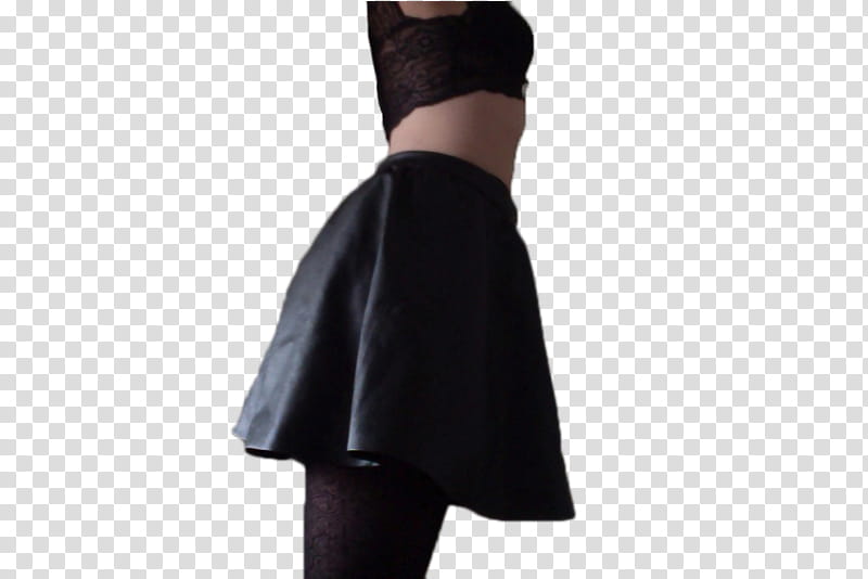 WATCHERS, women's black miniskirt transparent background PNG clipart