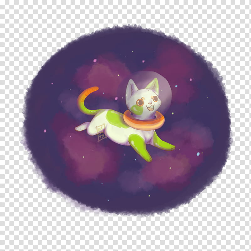 Gummy Cat in SPACE transparent background PNG clipart