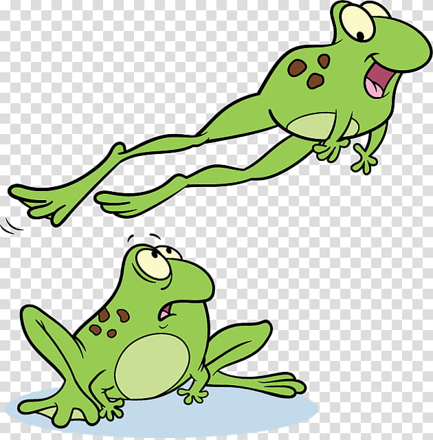 frog leaping clipart