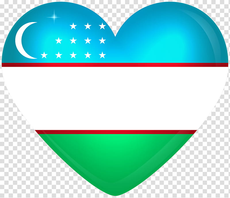 Heart Symbol, Uzbekistan, Flag, Flag Of Uzbekistan, National Flag, Logo, Green, Turquoise transparent background PNG clipart