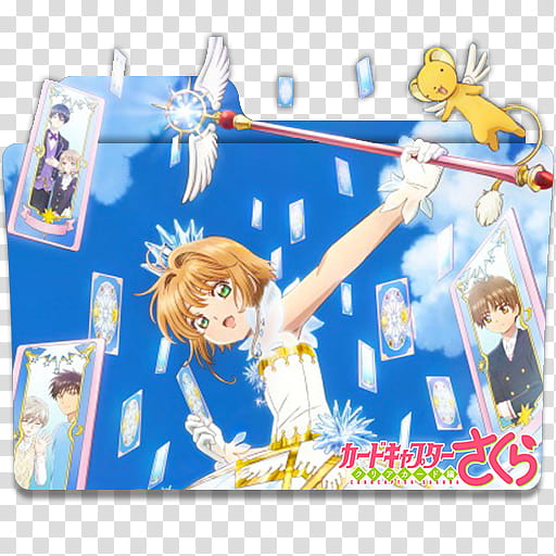 Cardcaptor Sakura Clear Card hen Folder Icons, Card Captor Sakura V transparent background PNG clipart