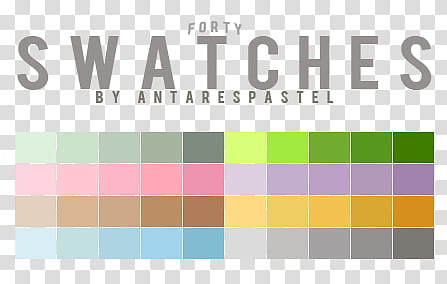 SWATCHES , forty swatches text transparent background PNG clipart
