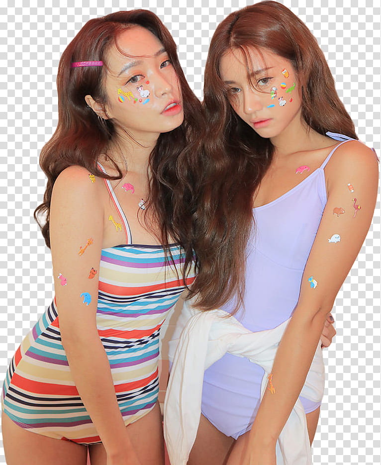 Jung Min Hee and Park Sora transparent background PNG clipart