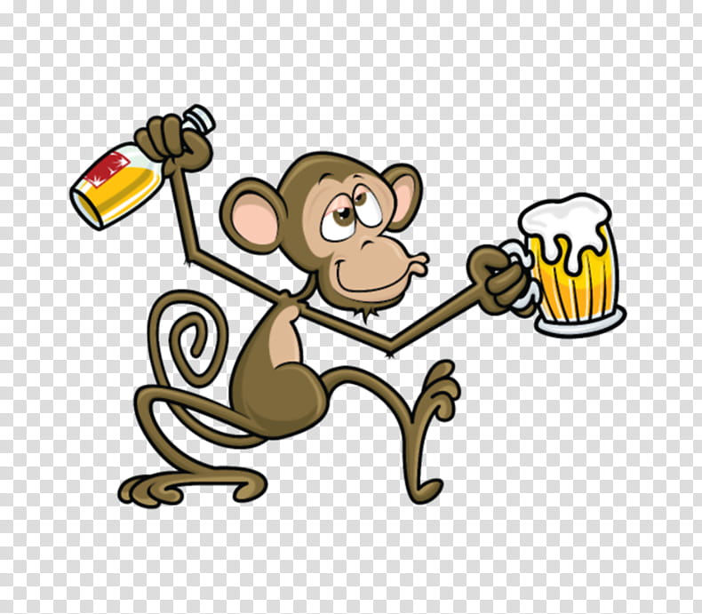 Monkey, Alcohol Intoxication, Line, Finger, Animal Figure transparent background PNG clipart
