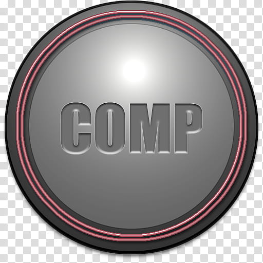 Round Plastic dock icons, COMP, gray COMP logo art transparent background PNG clipart