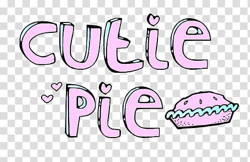 Cutie Pie text transparent background PNG clipart