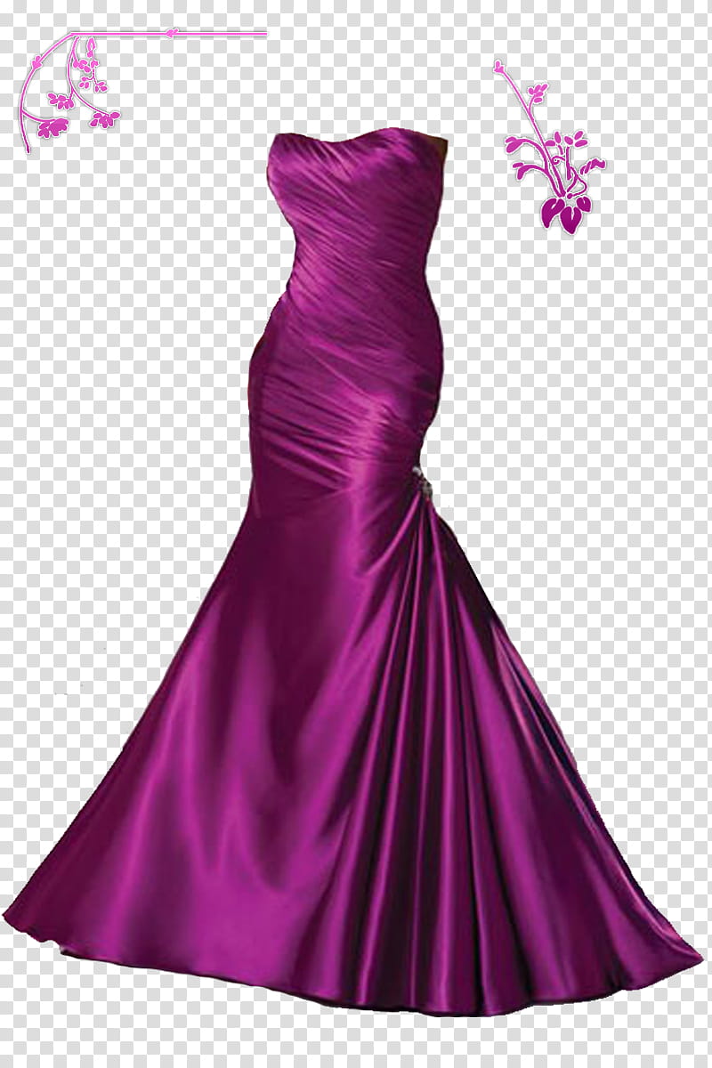 perfect look dress, women's purple strapless dress transparent background PNG clipart