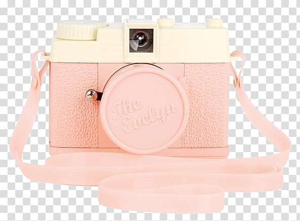 AESTHETIC, white and pink The Evelyn camera transparent background PNG clipart