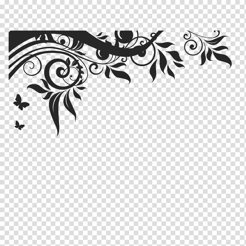 Black And White Flower, Motif, Drawing, Silhouette, Ornament, Flash Video, Black And White
, Flora transparent background PNG clipart