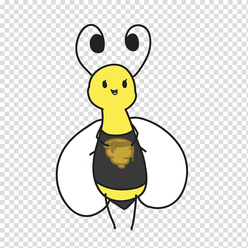 Cartoon Bee, Honey Bee, Cartoon, Line, Pest, Beak, Lady Bird, Yellow transparent background PNG clipart