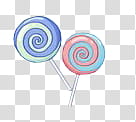 two round lollipops illustration transparent background PNG clipart