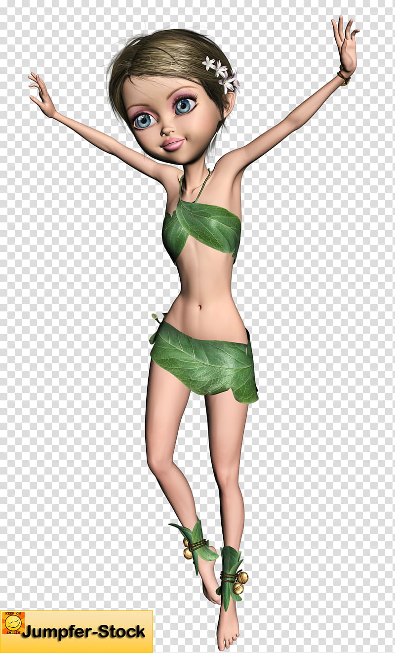 Pixiebelle , woman wearing green bikini illustration transparent background PNG clipart