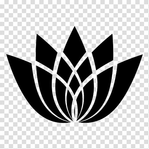 Leaf Symbol, Logo, Nymphaea Nelumbo, Sacred Geometry, Blackandwhite, Emblem, Plant, Symmetry transparent background PNG clipart