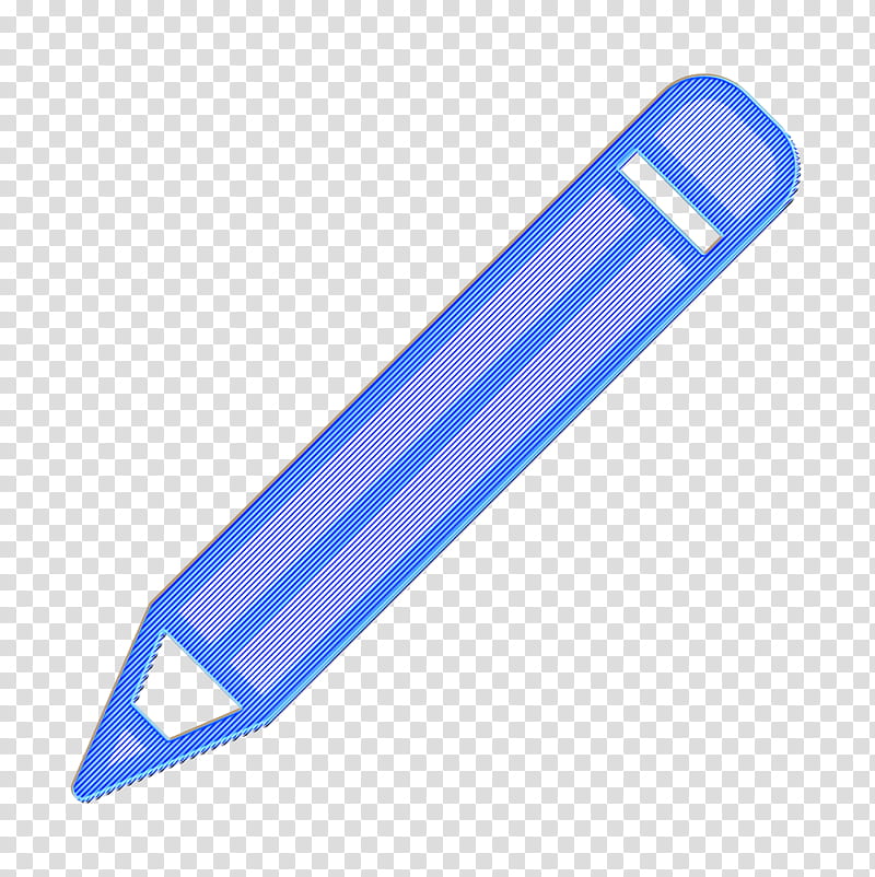 Pencil icon Office Stationery icon, Line, Electric Blue transparent background PNG clipart