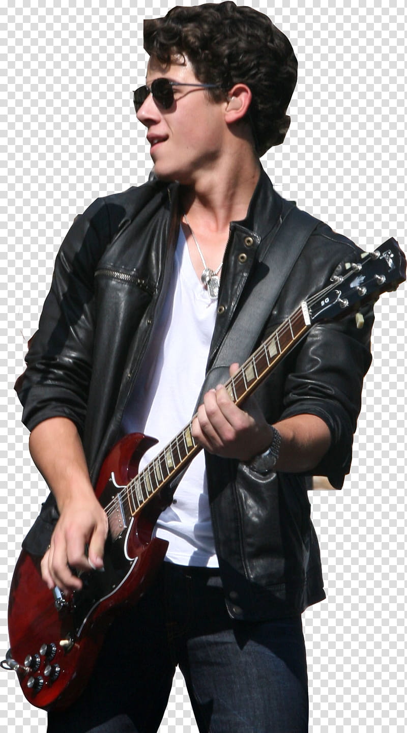 Nick Jonas , man holding guitar transparent background PNG clipart