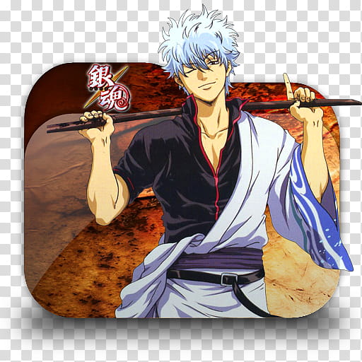 Top Anime Folder Icon, Gin Tama computer folder transparent background PNG clipart