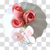 Roses and cakes s, three pink flowers transparent background PNG clipart