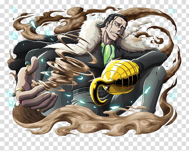 CROCODILE, One Piece male character with hook hand illustration transparent background PNG clipart