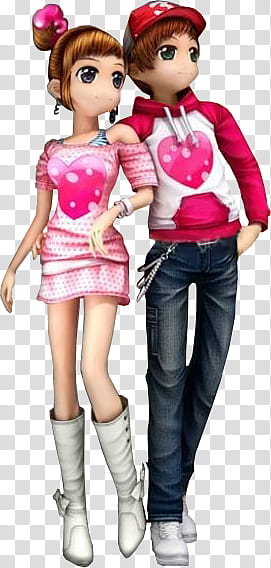 Audition Online Renders, girl and boy illustration transparent background PNG clipart