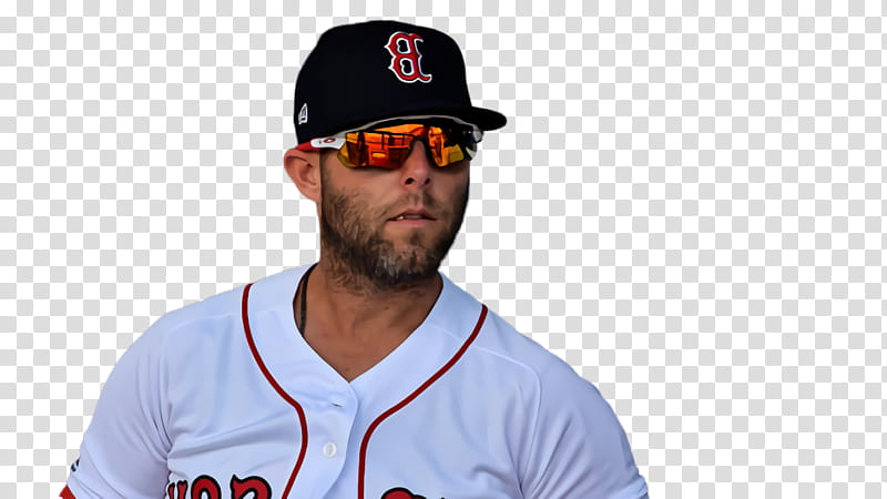 Cartoon Sunglasses, Dustin Pedroia, Sports, Baseball, Tshirt, Team Sport, Jersey, Facial Hair transparent background PNG clipart