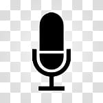Minimal JellyLock, black microphone icon transparent background PNG clipart