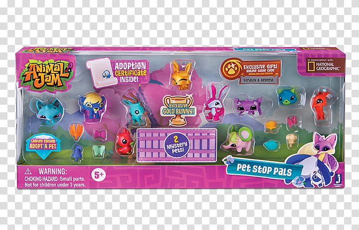 Rabbit, Animal Jam, Animal Jam Pet Stop Pals 12pack Figure Set, Toy, Game, Playset, Pink, Pony transparent background PNG clipart