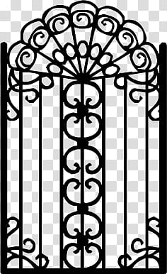 black metal gate transparent background PNG clipart