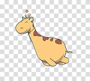 cositas tipo vintage, yellow and brown giraffe clip art transparent background PNG clipart thumbnail