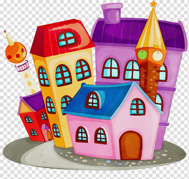 toy playset cake decorating supply castle, Watercolor, Paint, Wet Ink transparent background PNG clipart