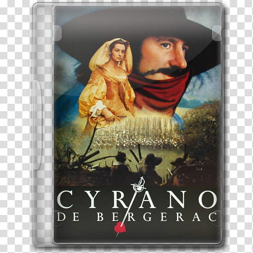 the BIG Movie Icon Collection C, Cyrano de Bergerac (), Cyrano De Bergerac DVD case transparent background PNG clipart