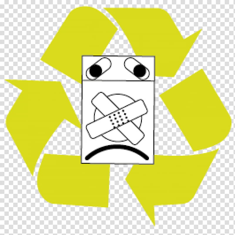 Paper, Recycling Symbol, Recycling Bin, Reuse, Waste, Plastic Recycling, Yellow, Line transparent background PNG clipart