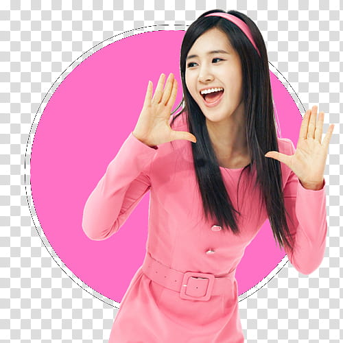 HaHaHa SNSD Yuri, women's pink dress transparent background PNG clipart