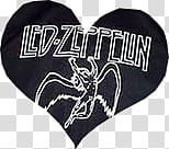 , black heart LED Zeppelin logo transparent background PNG clipart