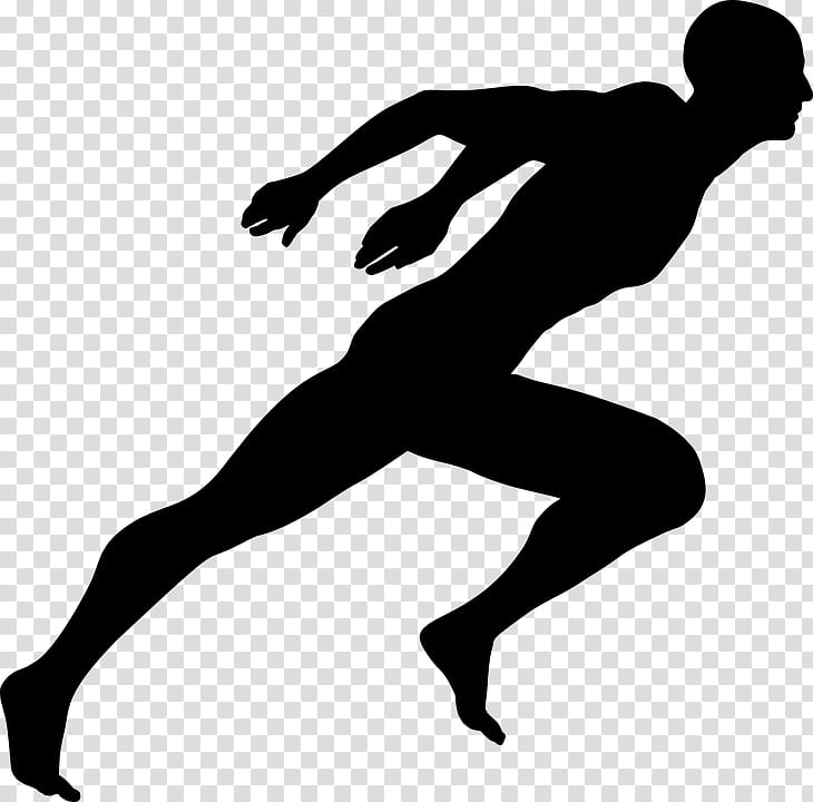 Running, Sprint, Silhouette, Sports, Track And Field Athletics, Leg, Joint, Standing transparent background PNG clipart