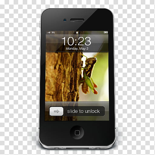 i, black iPhone  displaying grasshopper transparent background PNG clipart