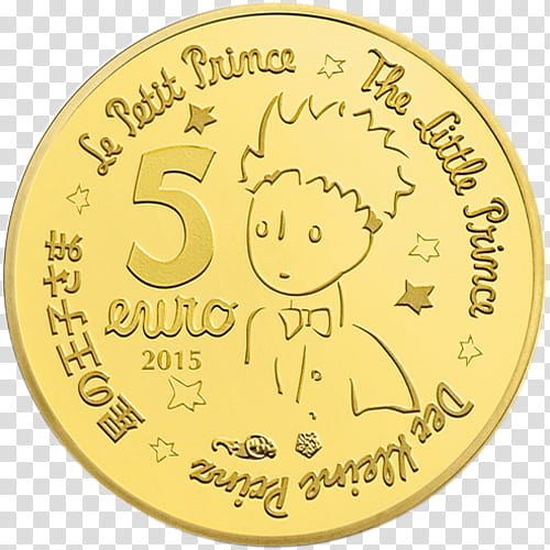 Cartoon Gold Medal, Little Prince, Fox, France, Coin, Numismatics, Euro, Deutsche Mark transparent background PNG clipart