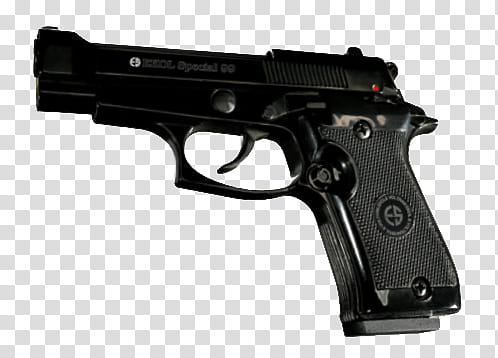 black semi-automatic pistol transparent background PNG clipart