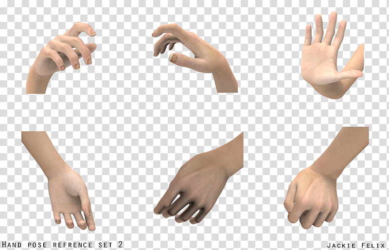 Hand Pose reference , six hand pose reference set  by Jackie Felix transparent background PNG clipart