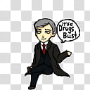 BBC Sherlock Lestrade Shimeji, black and white circuit board transparent background PNG clipart